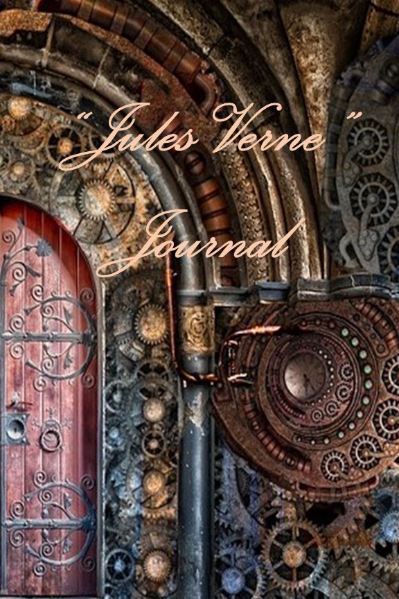 Jules Verne Steampunk-themed Journal Cover