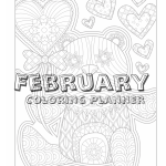 Coloring page for February