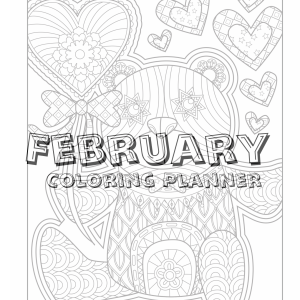 Coloring page for February