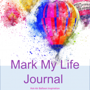 Journal cover with hot-air balloons