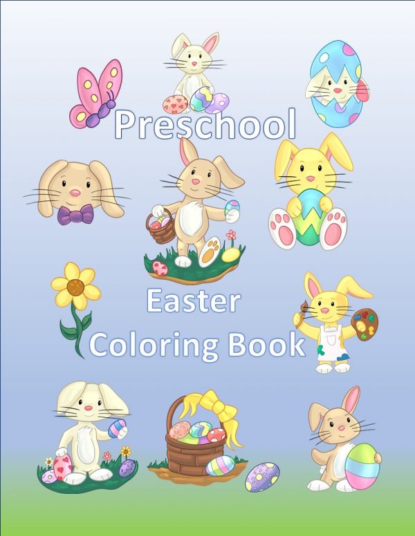 Preschool easter coloring book cover